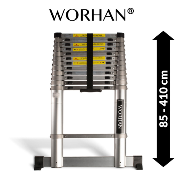 Teleskoopredel alumiinium rõngastega - 410 cm (1AK4.1)