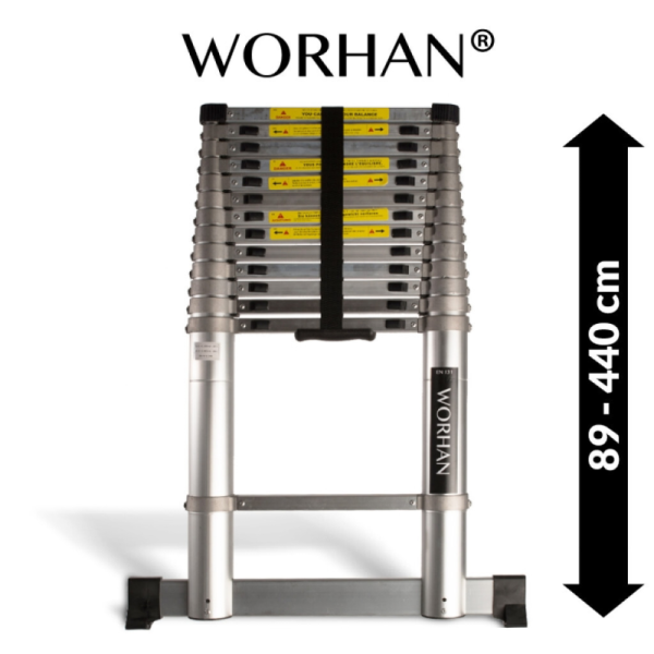 Teleskoopredel alumiiniumrõngastega - 440 cm (1AK4.4)