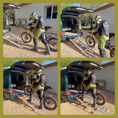 Didelės apkrovos sulankstoma rampa motociklams - 180 cm (MR6EUR)