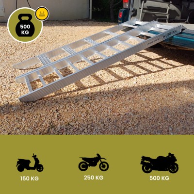 Didelės apkrovos sulankstoma rampa motociklams - 180 cm (MR6EUR)