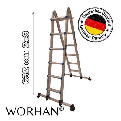 Daugiafunkcinės Teleskopinės Kopėčios su Stabilizatoriumi 632 cm (LG6)